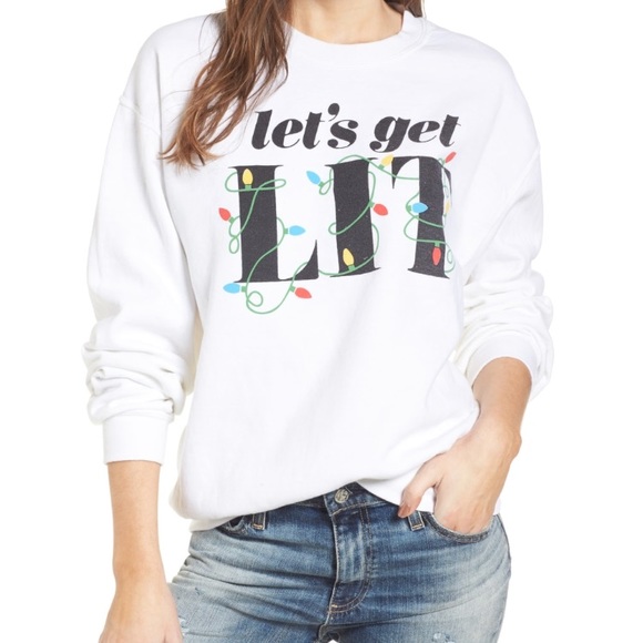 lets get lit christmas sweater